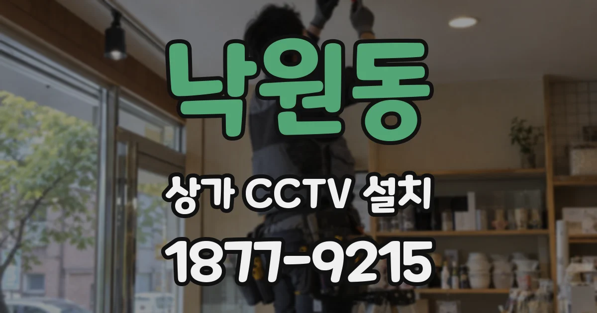 낙원동 상가 CCTV 설치