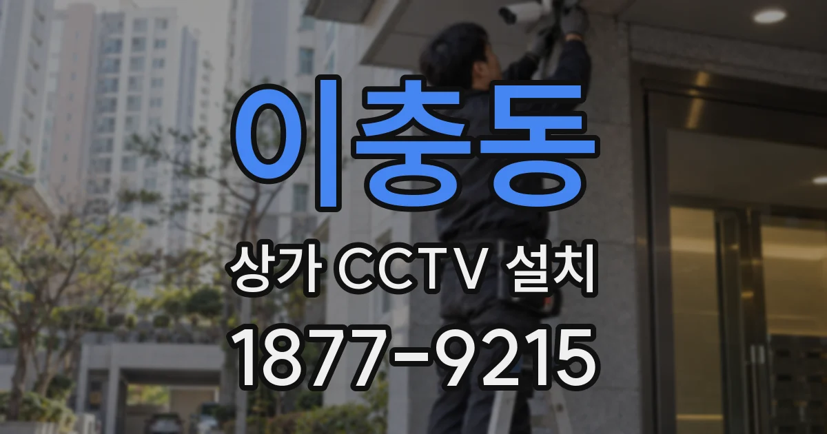이충동 상가 CCTV 설치