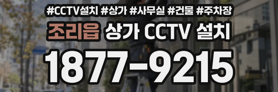 조리읍 상가 CCTV 설치