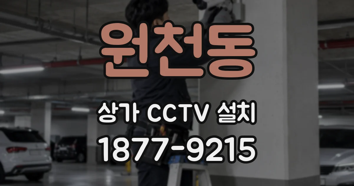 원천동 상가 CCTV 설치