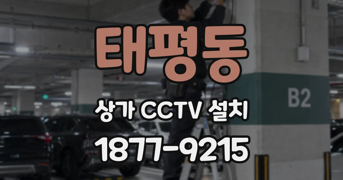 태평동 상가 CCTV 설치