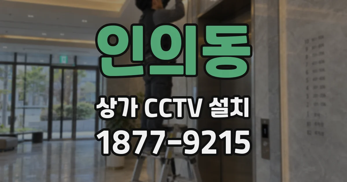 인의동 상가 CCTV 설치