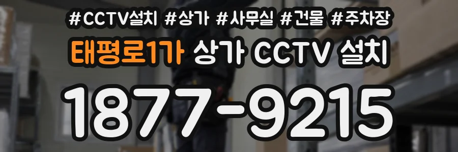 태평로1가 상가 CCTV 설치