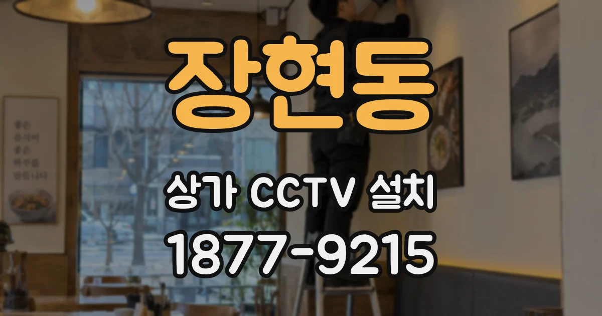 장현동 상가 CCTV 설치