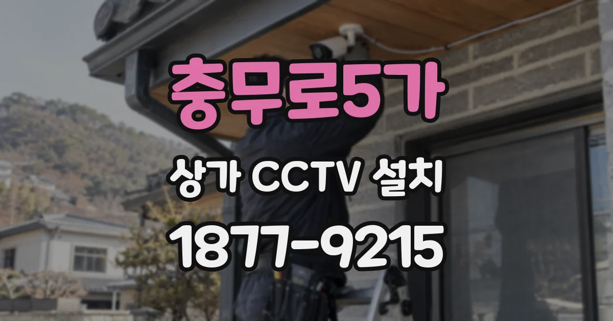 충무로5가 상가 CCTV 설치