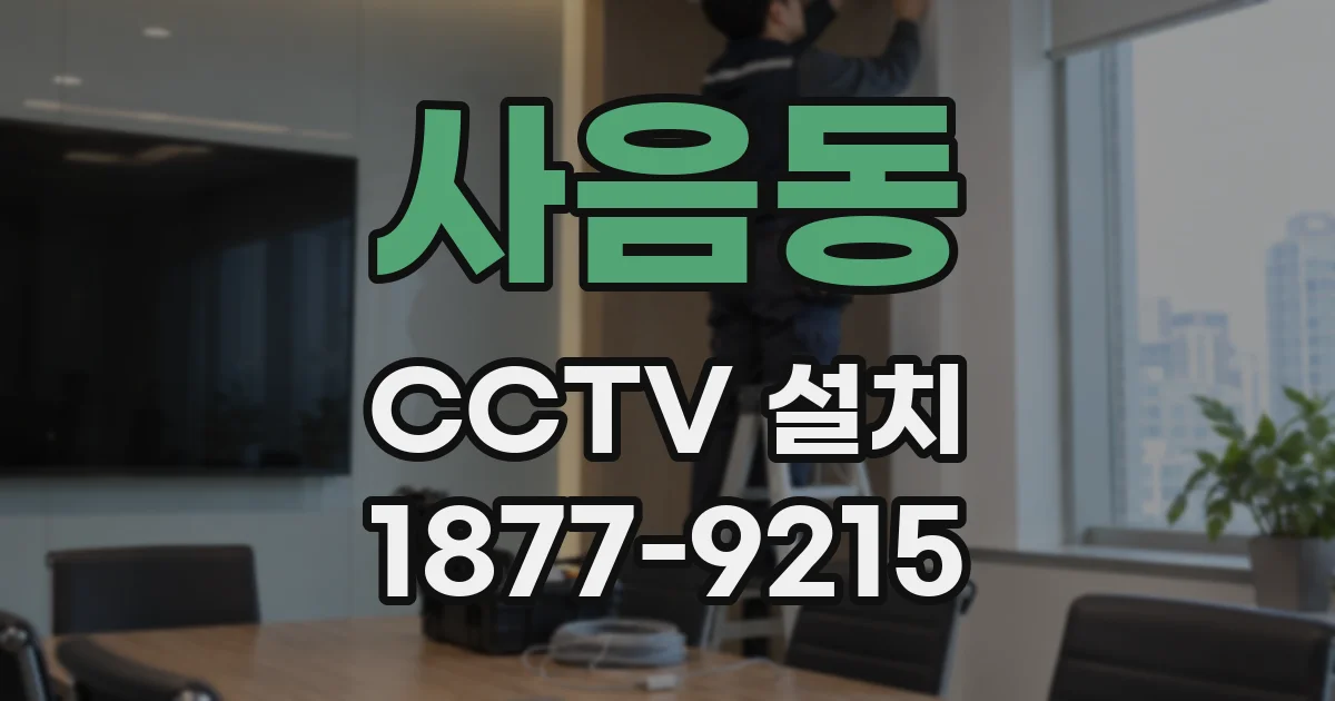 사음동 CCTV 설치