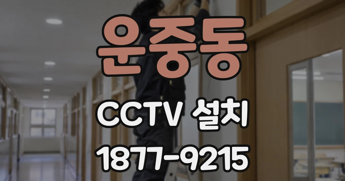 운중동 CCTV 설치