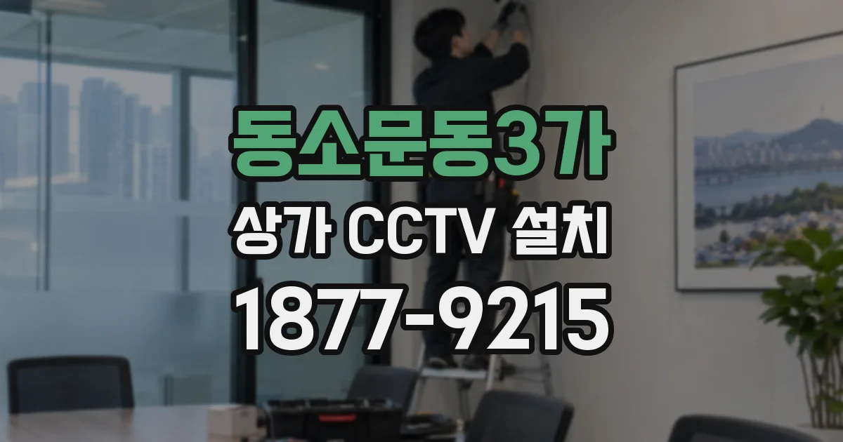 동소문동3가 상가 CCTV 설치