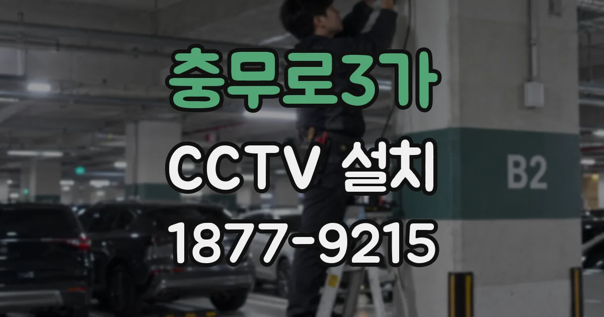 충무로3가 CCTV 설치