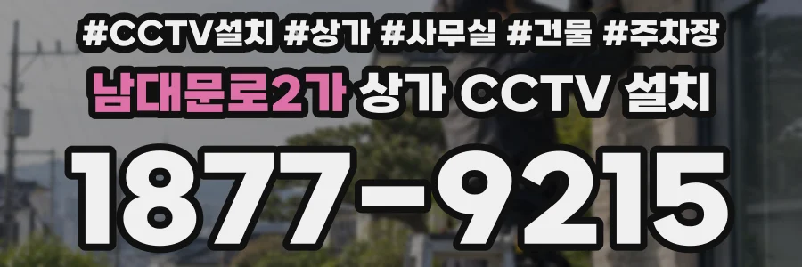 남대문로2가 상가 CCTV 설치