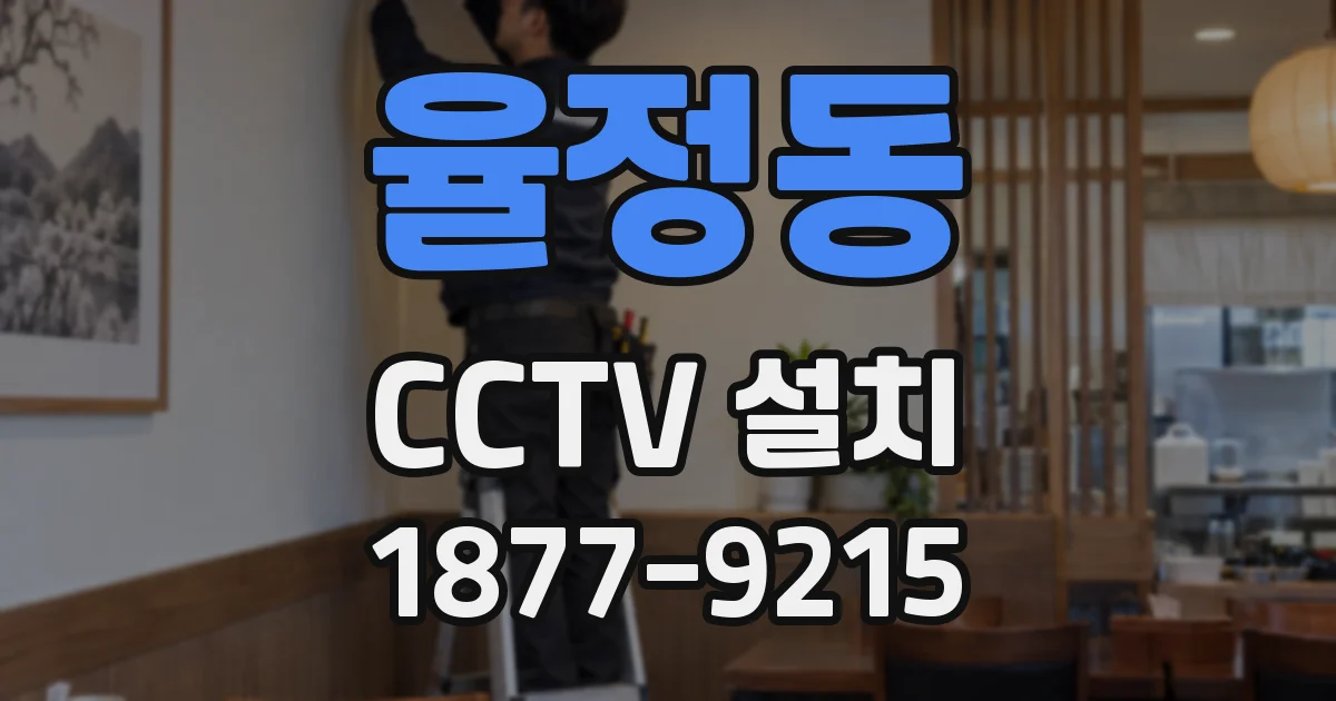 율정동 CCTV 설치