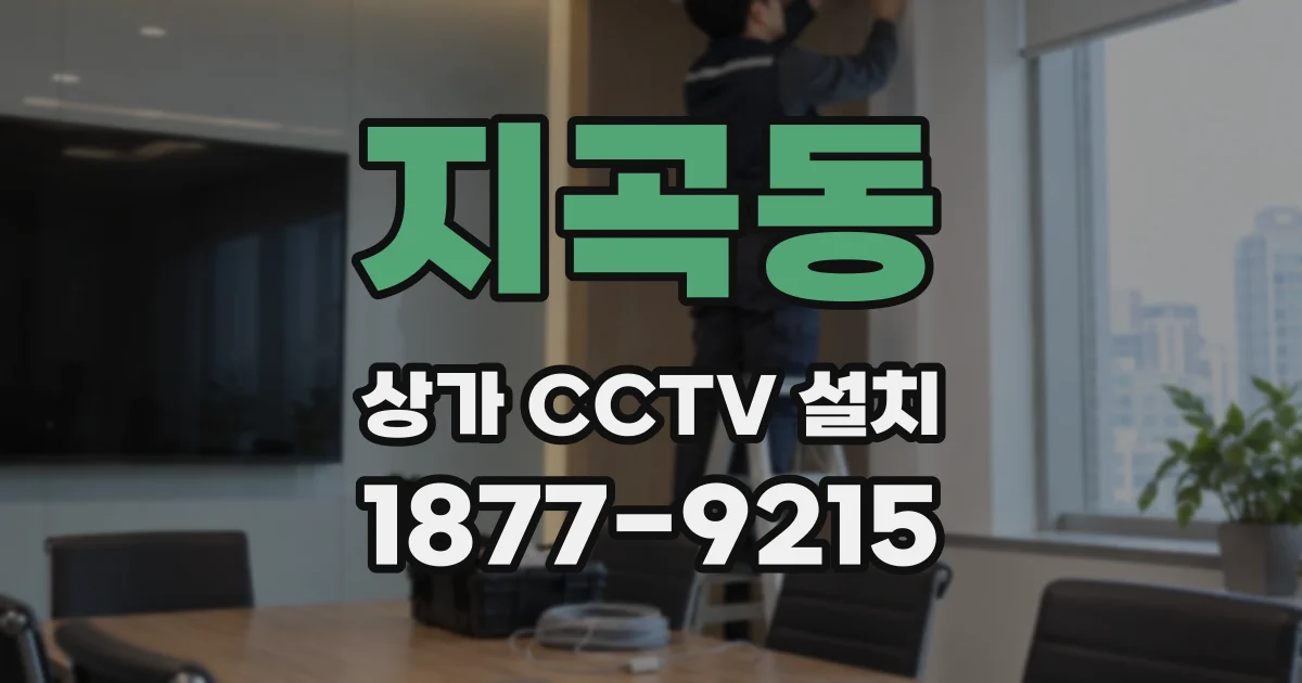 지곡동 상가 CCTV 설치