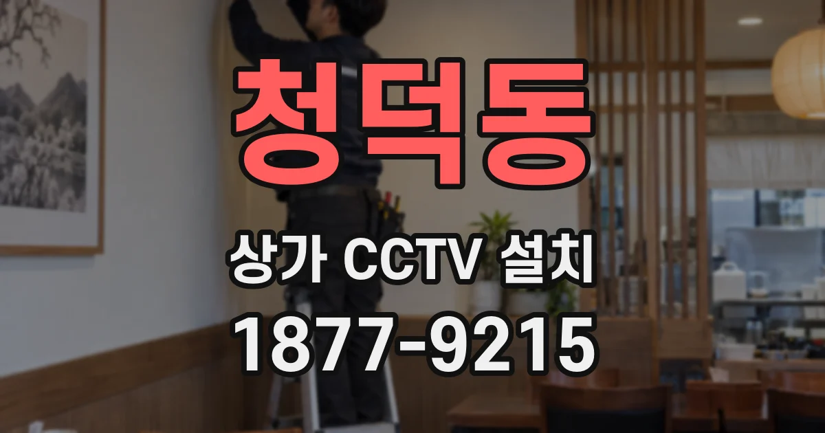 청덕동 상가 CCTV 설치