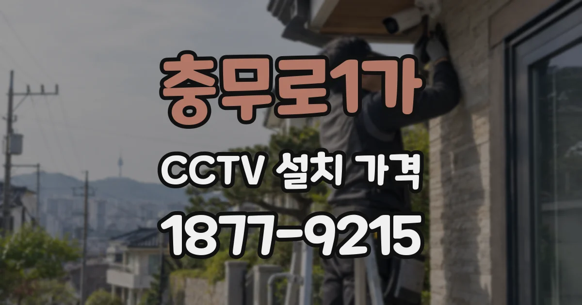 충무로1가 CCTV 설치 가격