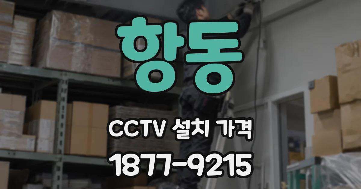 항동 CCTV 설치 가격