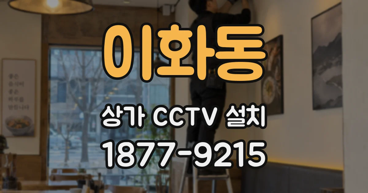 이화동 상가 CCTV 설치