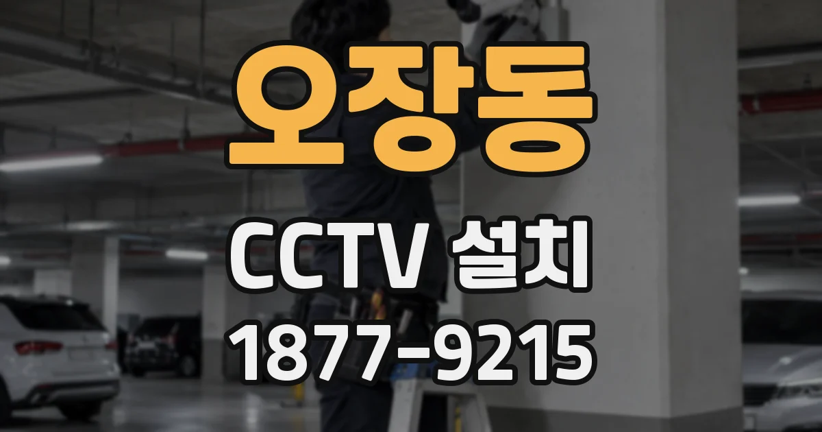오장동 CCTV 설치