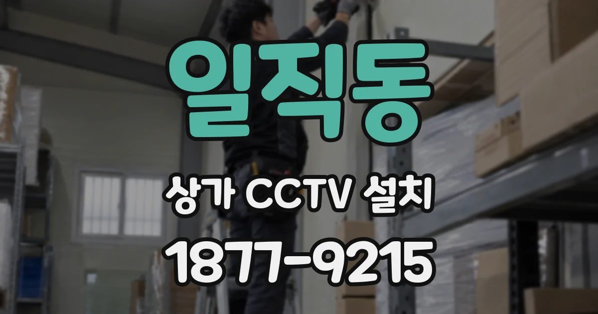 일직동 상가 CCTV 설치