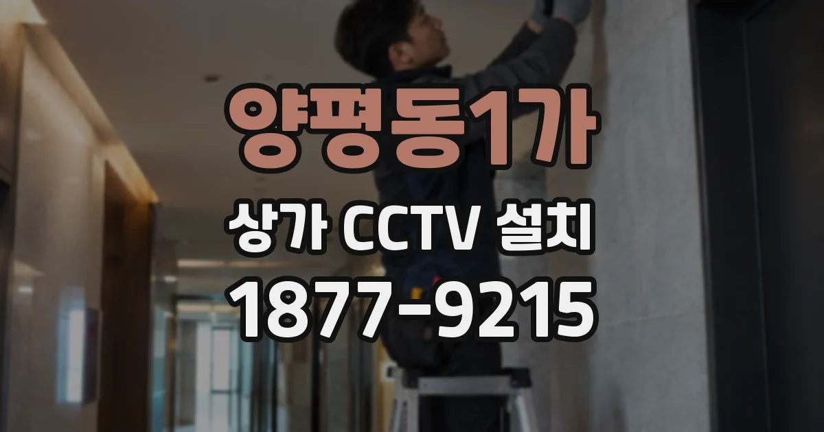 양평동1가 상가 CCTV 설치