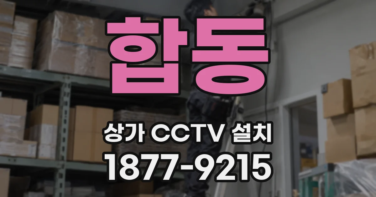 합동 상가 CCTV 설치