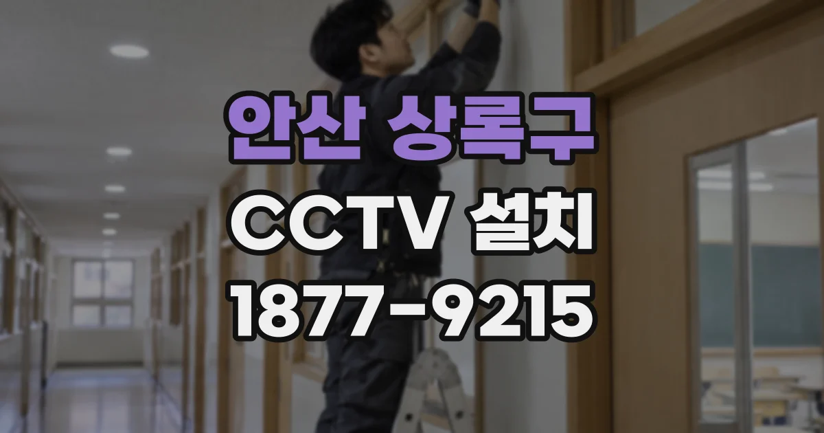 안산 상록구 CCTV 설치