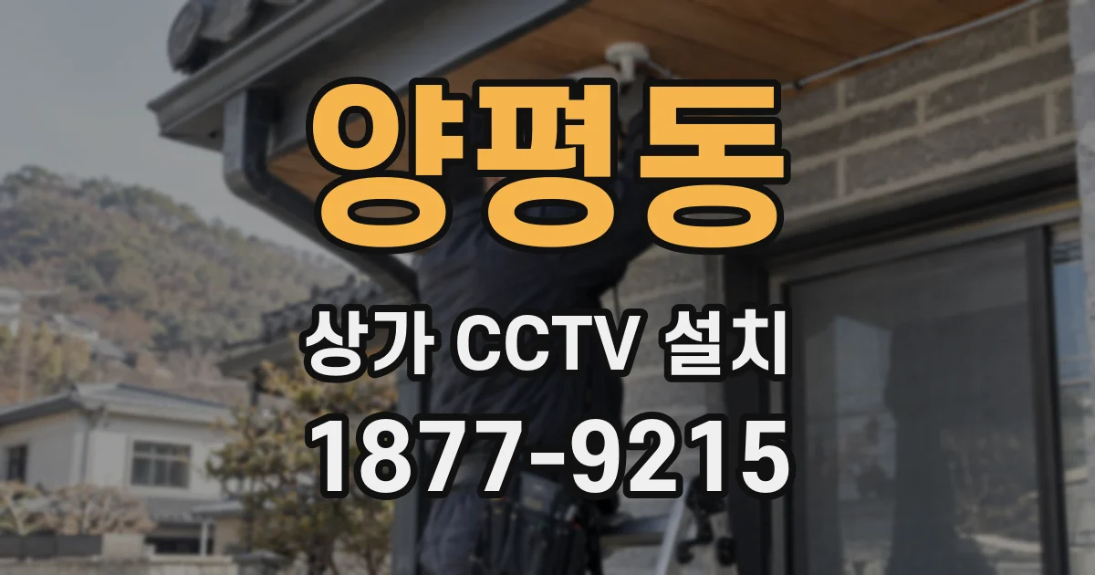 양평동 상가 CCTV 설치