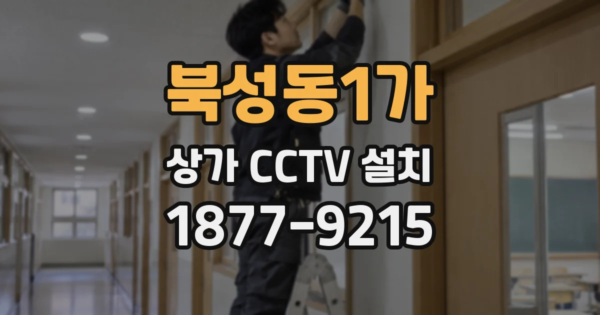 북성동1가 상가 CCTV 설치