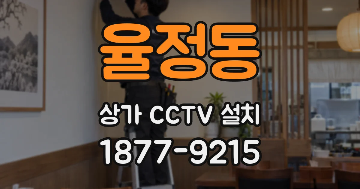 율정동 상가 CCTV 설치