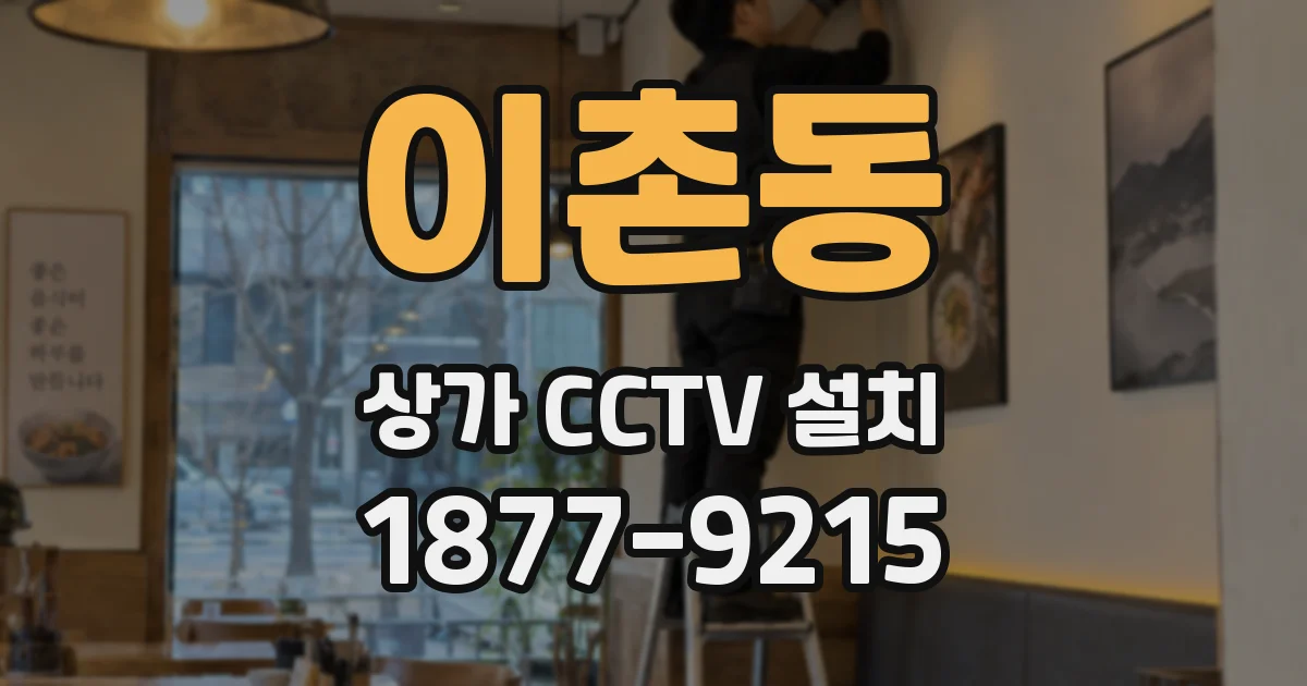 이촌동 상가 CCTV 설치
