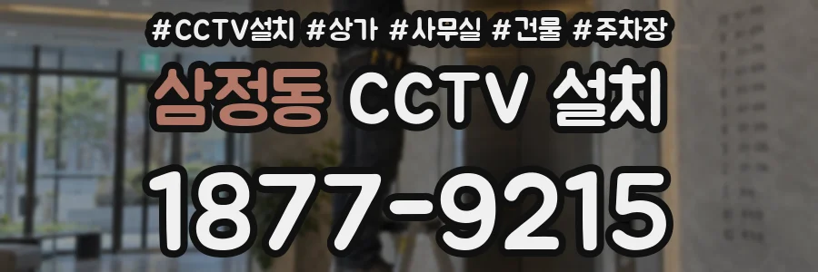 삼정동 CCTV 설치