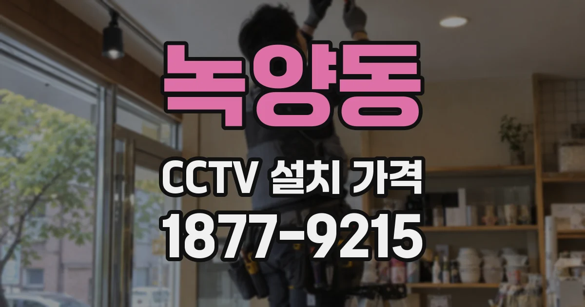 녹양동 CCTV 설치 가격