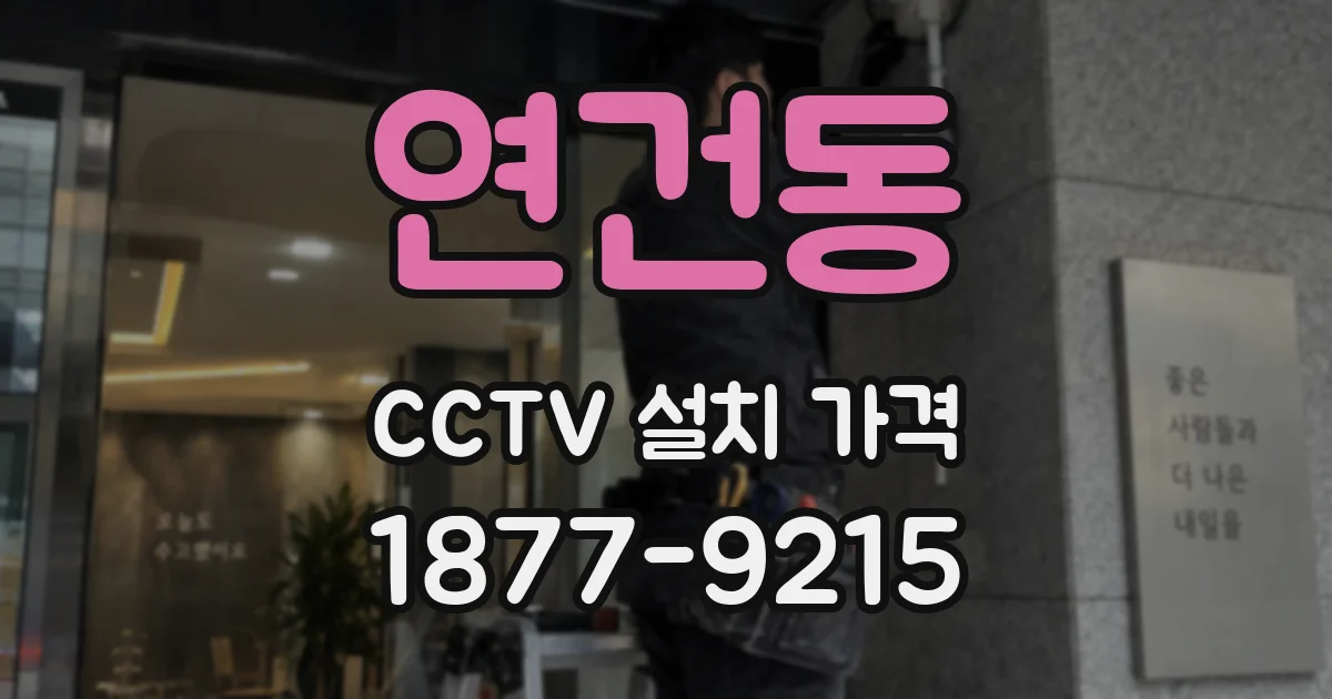 연건동 CCTV 설치 가격