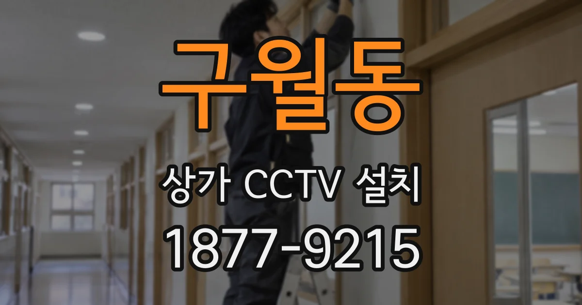 구월동 상가 CCTV 설치