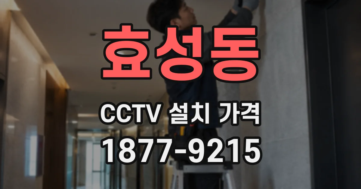 효성동 CCTV 설치 가격