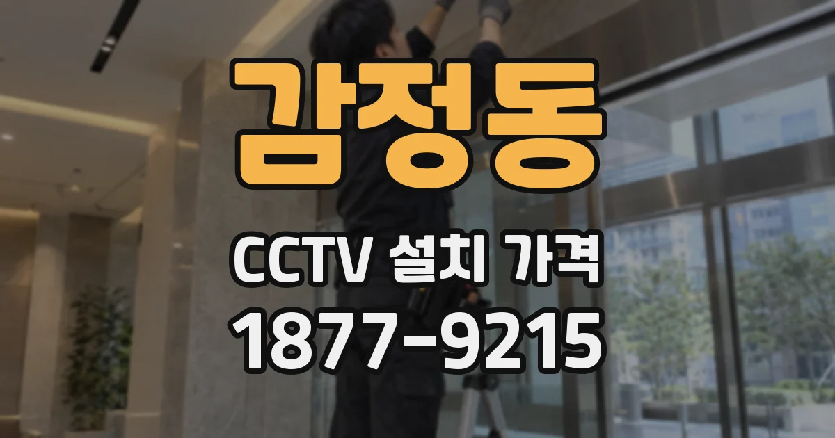 감정동 CCTV 설치 가격