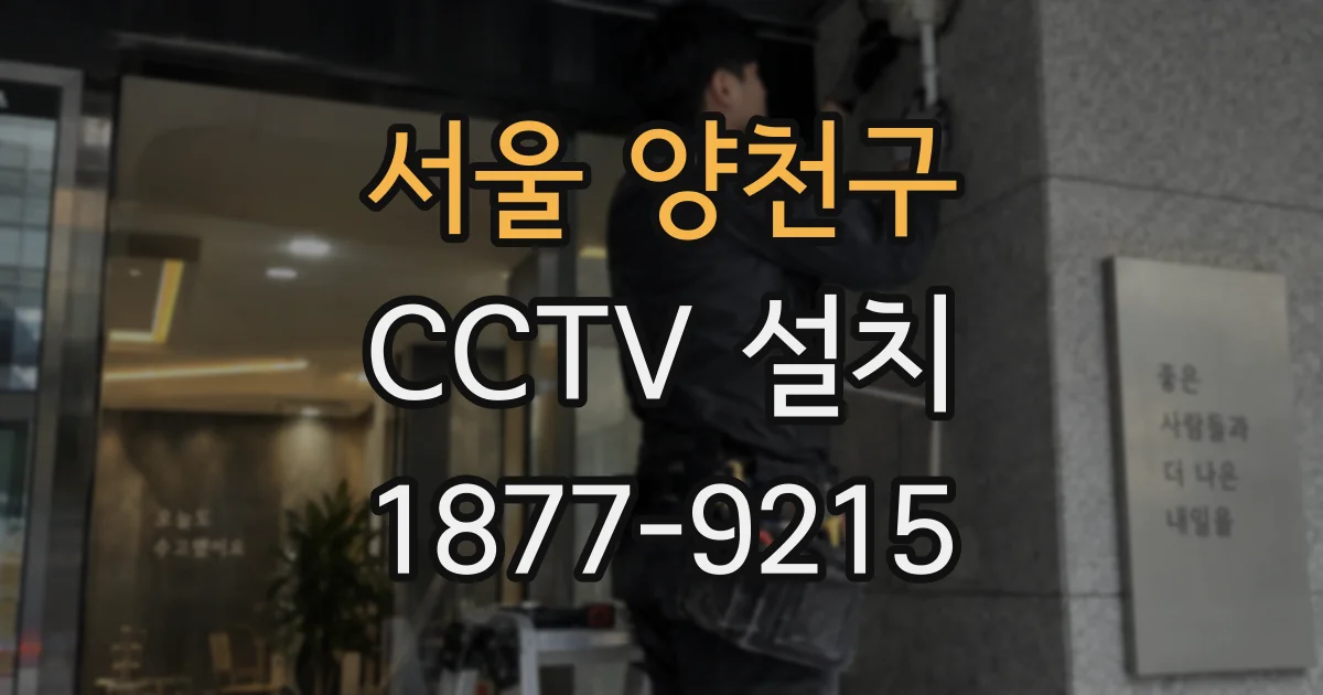 서울 양천구 CCTV 설치