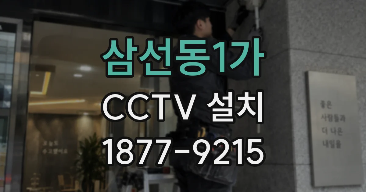 삼선동1가 CCTV 설치