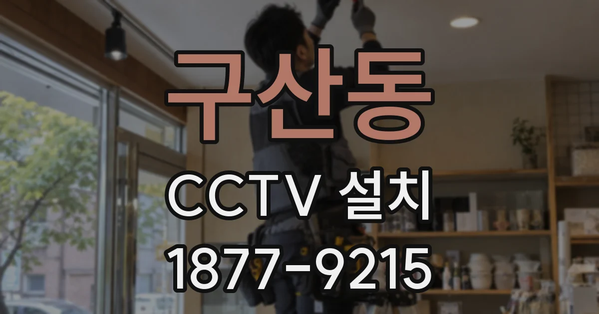 구산동 CCTV 설치