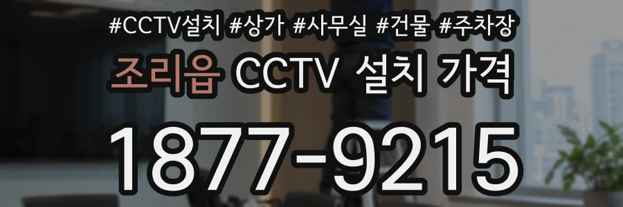 조리읍 CCTV 설치 가격