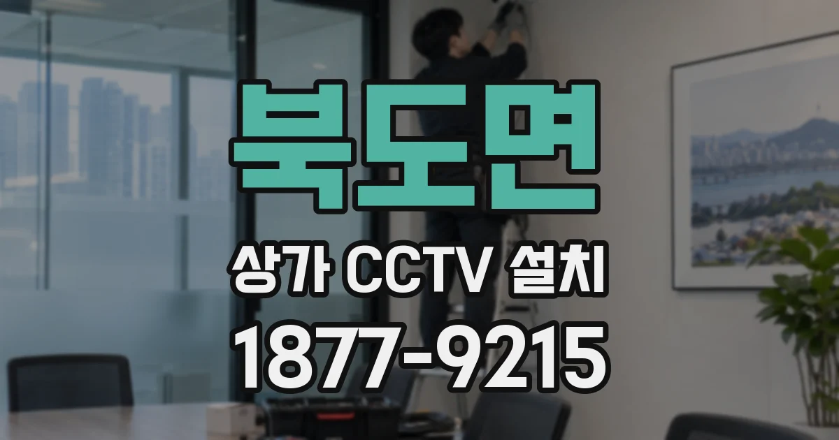 북도면 상가 CCTV 설치