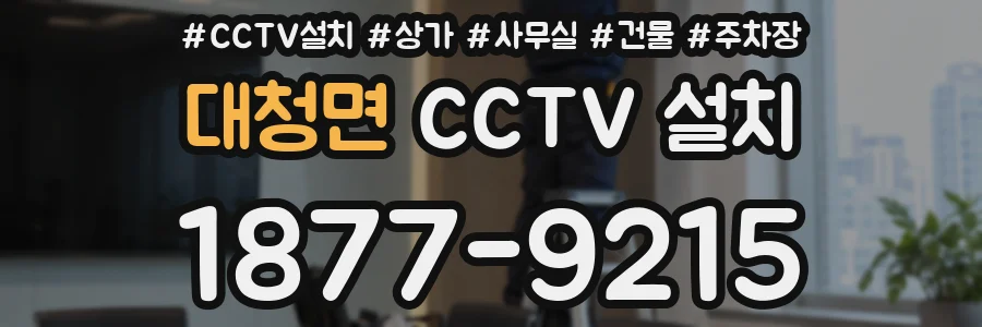 대청면 CCTV 설치