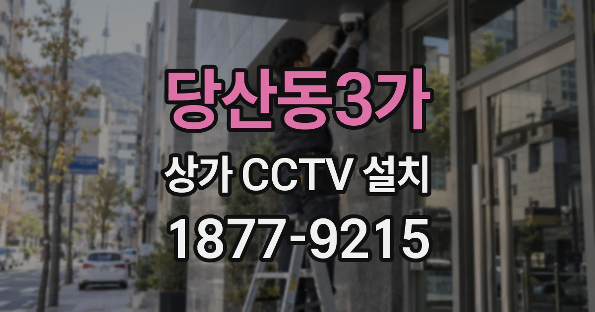당산동3가 상가 CCTV 설치