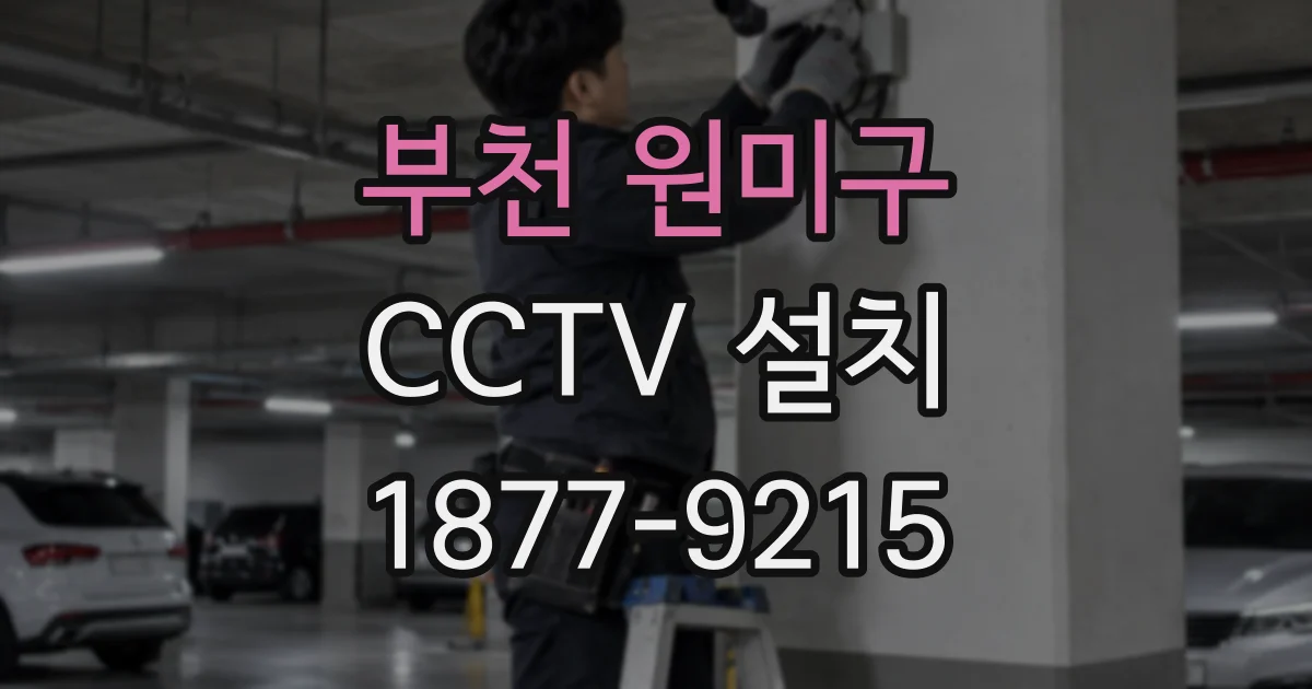 부천 원미구 CCTV 설치