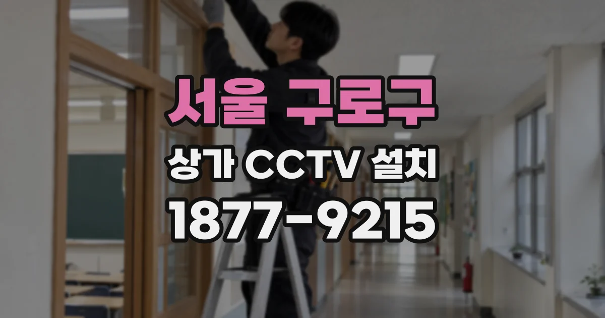 서울 구로구 상가 CCTV 설치
