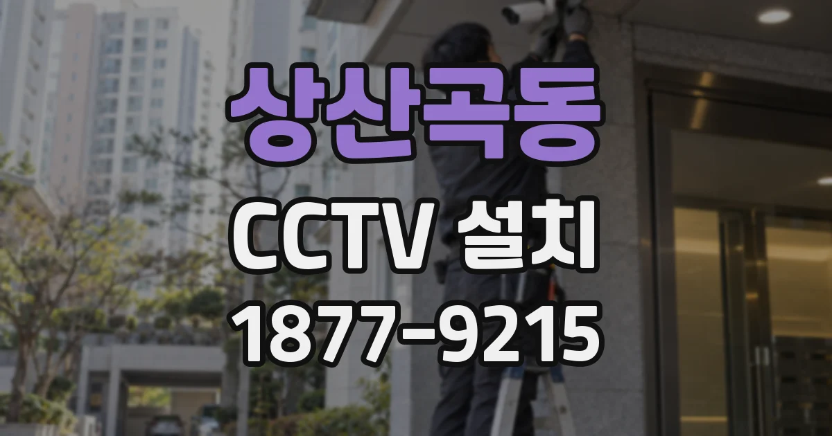 상산곡동 CCTV 설치