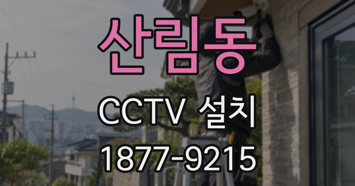 산림동 CCTV 설치