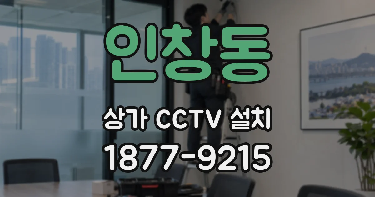 인창동 상가 CCTV 설치