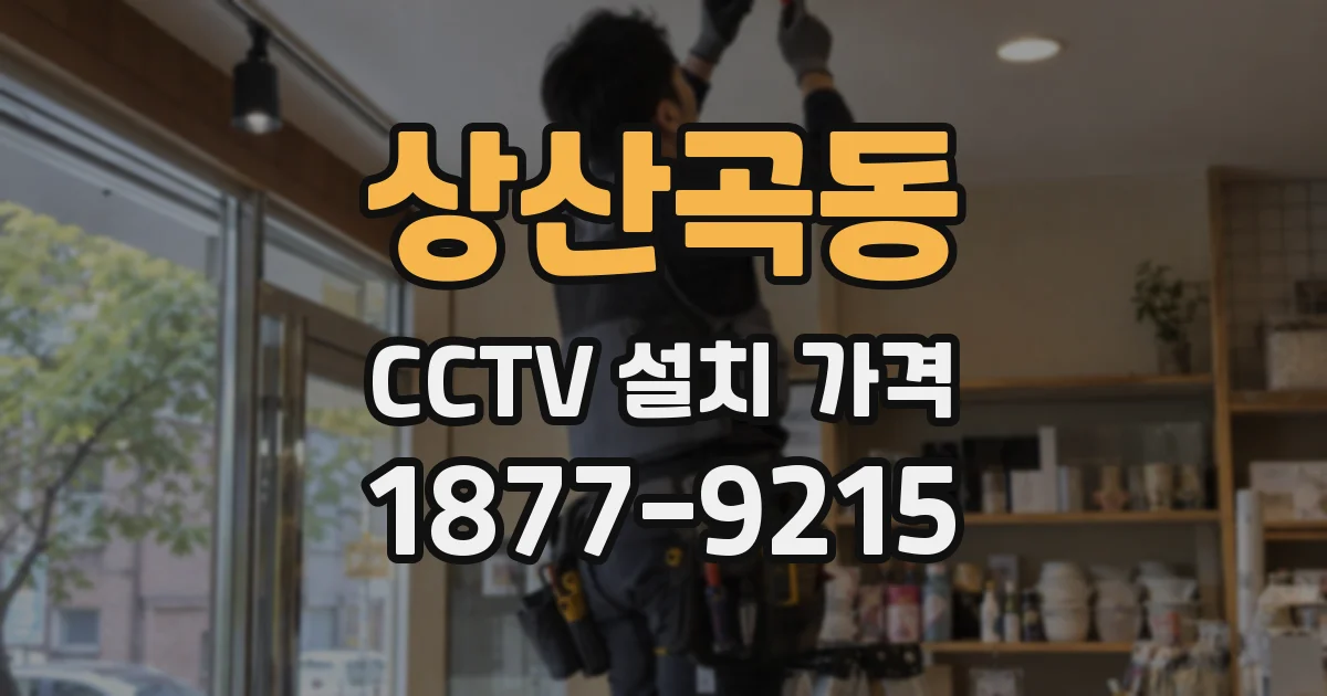 상산곡동 CCTV 설치 가격