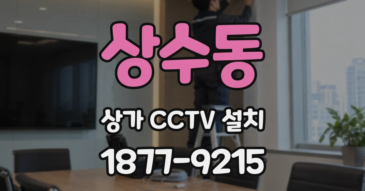 상수동 상가 CCTV 설치