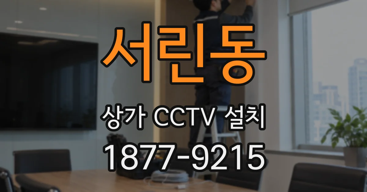 서린동 상가 CCTV 설치